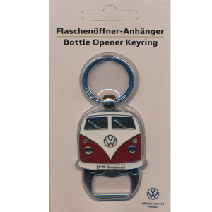 Volkswagen Sleutelhanger/flesopener VW camper rood
