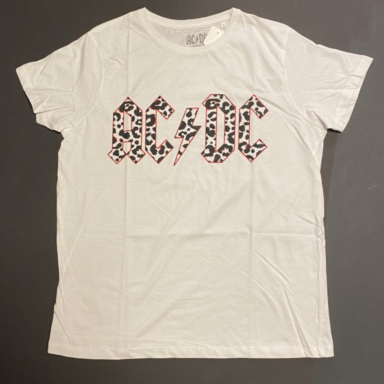 Onderdrukker Laan gloeilamp AC/DC Mono Leopard Print Logo (dames t-shirt) - RockArt Shop