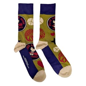 Sokken nr. 165 - Woodstock - Peace-Love maat 40-45 Groen