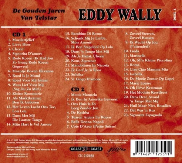 Eddy Wally - De Gouden Jaren Van Telstar Deel 1 (2 cd's) *Pre-order* - Afbeelding 2