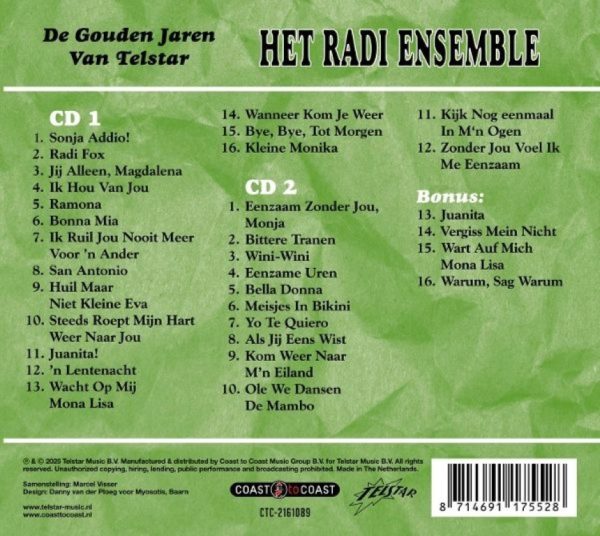 Het Radi-Ensemble - De Gouden Jaren Van Telstar (2 cd's) *Pre-order* - Afbeelding 2