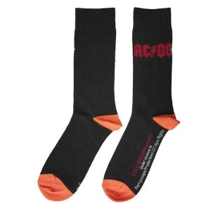 Sokken nr. 7 - AC/DC - Red Logo - zwart - maat 39-45