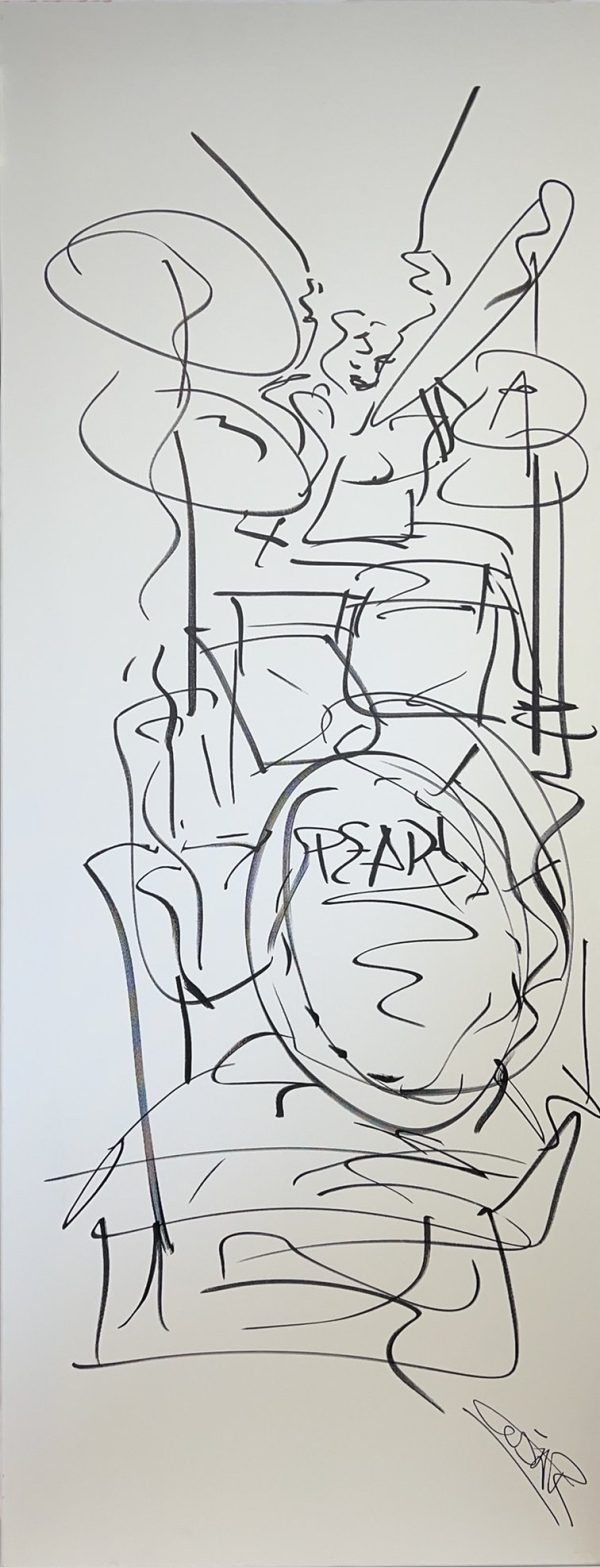 Schilderij (2) geschilderd door Cesar Zuiderwijk (groot formaat) - Afbeelding 2