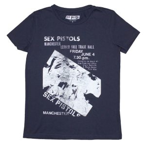 Sex Pistols - Manchester Flyer donkerblauw/navy (dames t-shirt)