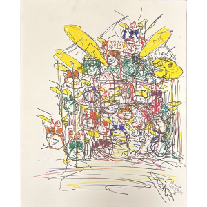 Schilderij 'Hoop herrie V' geschilderd en gesigneerd door Cesar Zuiderwijk (nr. 4)