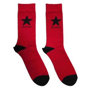 Sokken nr. 252 David Bowie - Blackstar - maat 39-45 - Rood