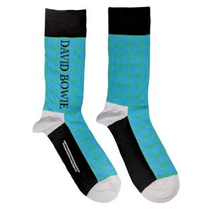 Sokken nr. 253 David Bowie - Circles Pattern - maat 40-45 - Blauw/groen