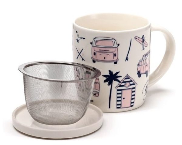 Volkswagen VW T1 Busje Explore Incl. Infuser & Deksel - 350ml (beker/mok) - Afbeelding 4