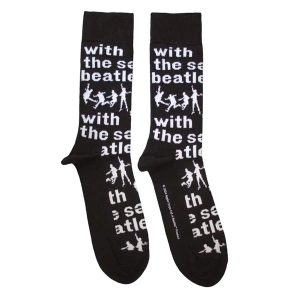 Sokken nr. 283 Beatles - With The Beatles Silhouettes Repeat - maat 40-45 - Zwart