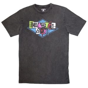 Beastie Boys - Multicolour Logo (t-shirt) stone wash donkergrijs