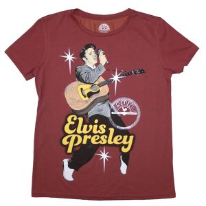 Elvis Presley - Elvis Microfoon (dames t-shirt)