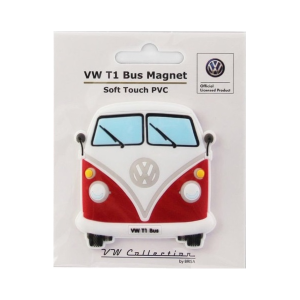 Volkswagen VW T1 bus rubber rood magneet