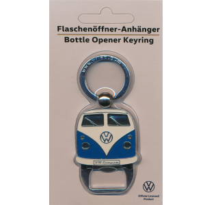 Volkswagen Sleutelhanger/flesopener VW camper blauw