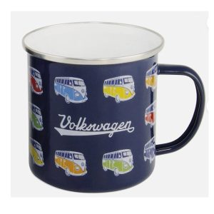 Volkswagen VW T1 Bus blauw emaille (mok)