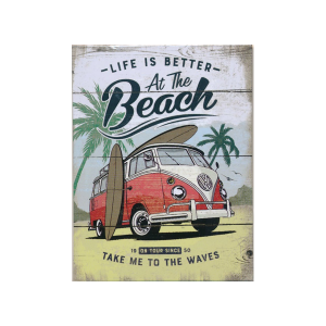 Volkswagen Bulli At the Beach Magneet 03
