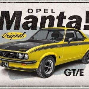 Opel - Manta GT/E - Metal sign/metalen plaat 23330