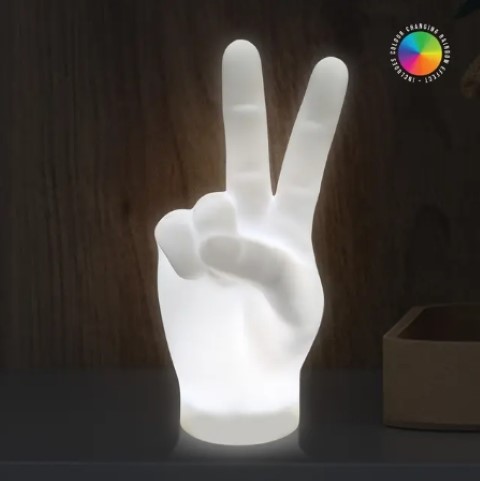 Gift Republic Lamp - Peace Sign Hand - Afbeelding 2