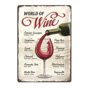 World of Wine - Metal sign/metalen plaat 22265