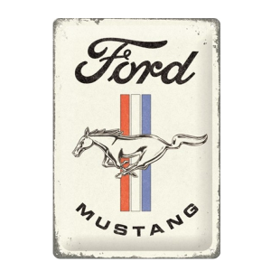 Ford Mustang Horse And Stripes Logo - Metal sign/metalen plaat 23343