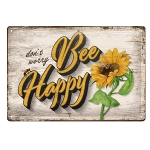 Bee Happy Special Edition - Metal sign/metalen plaat 22355