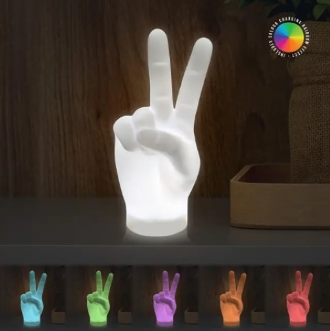 Gift Republic Lamp - Peace Sign Hand - Afbeelding 3