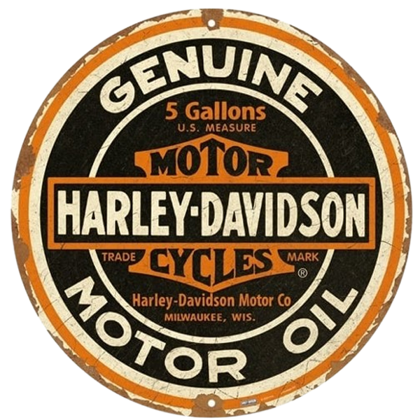 Harley Davidson Genuine Motor Oil Metal sign/metalen plaat in reliëf