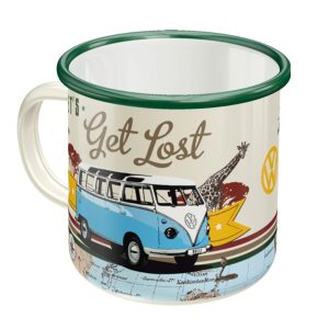 VW Bulli Get Lost emaille (mok)