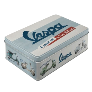 Vespa A Small Car On Two Wheels Tin Box/blik
