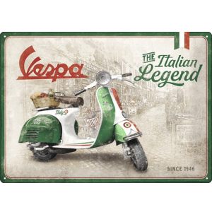 Vespa The Italian Legend - Metal sign/metalen plaat 23283