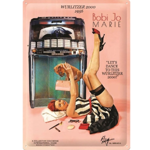 Jukebox Wurlitzer 2000 Bobi Jo Marie - Metal sign/metalen plaat 63399