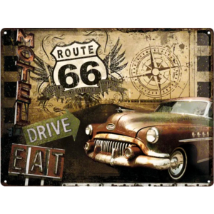 Route 66 Highway 66 Road Trip - Metal sign/metalen plaat 23147