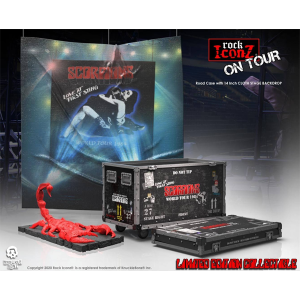 Scorpions Rock Ikonz On Tour World Tour 1984 Road Case Statue + Stage Backdrop Knuckle Bonz