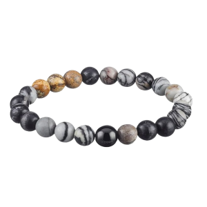 Zippo Howlite Bracelet Beads Large/Armband 22cm