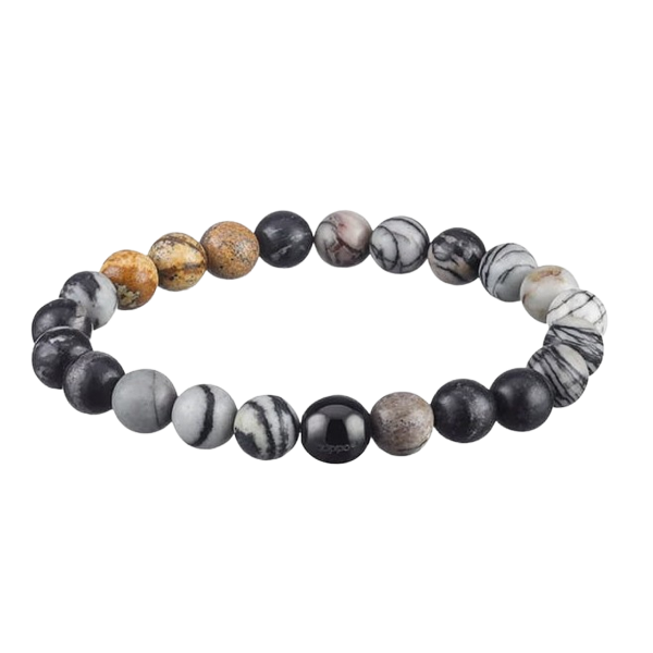 Zippo Howlite Bracelet Beads Large/Armband 22cm