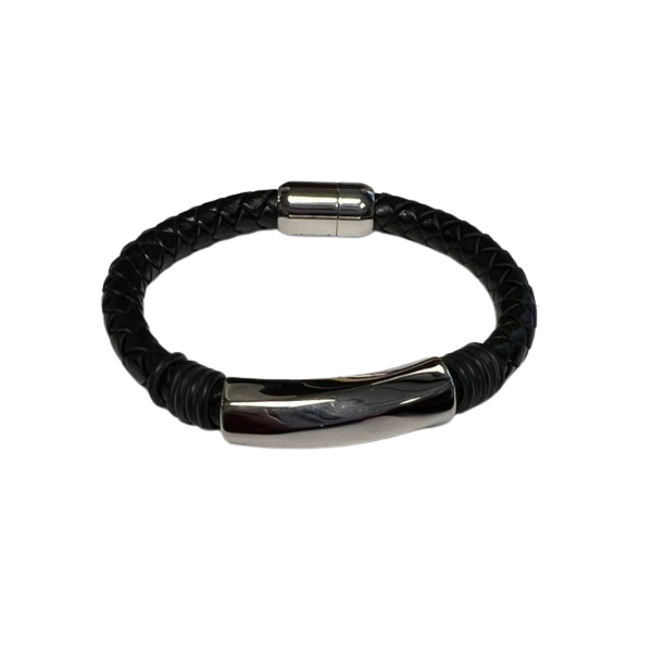 Zippo Steel Braided Leather Bracelet/Armband 22cm (1 bandje)