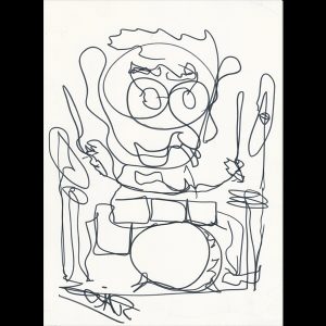 Tekening (29) getekend door Cesar Zuiderwijk op karton