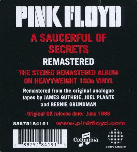 Pink Floyd - A Saucerful Of Secrets (lp) Remastered - Afbeelding 2