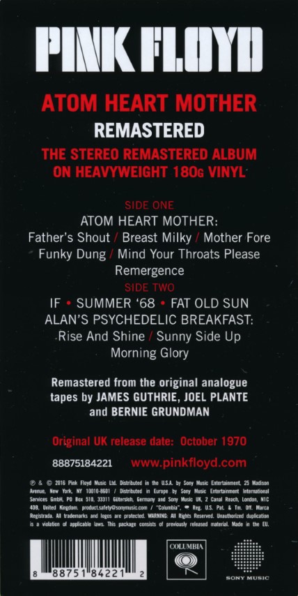 Pink Floyd - Atom Heart Mother (lp) Remastered - Afbeelding 2