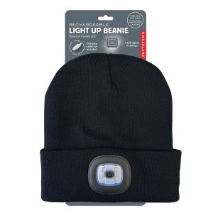 Beanie met lampje rechargeable