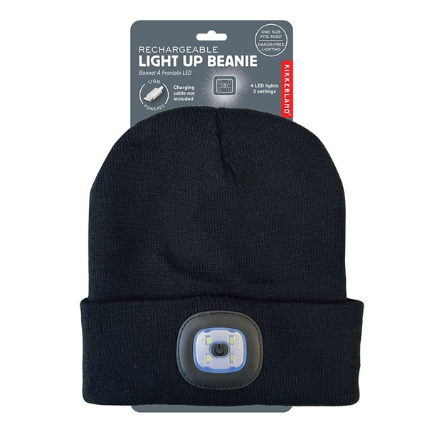 Beanie met lampje rechargeable
