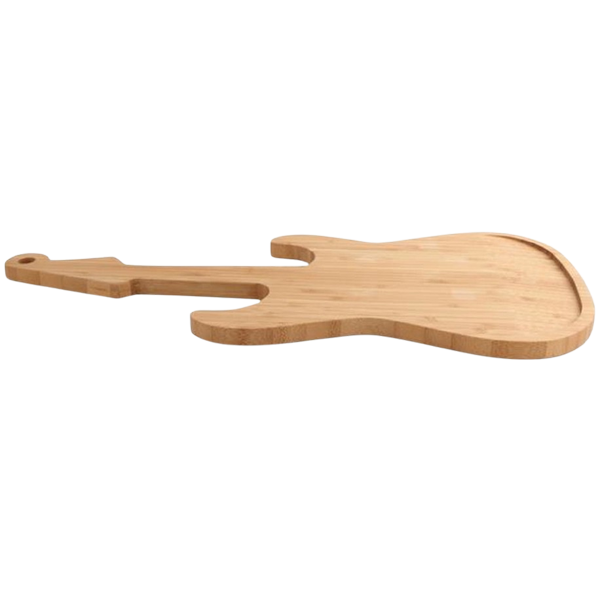 Snijplank - Kookaccessoire - Gitaar vorm - 100% Bamboe (Kikkerland) - Afbeelding 2