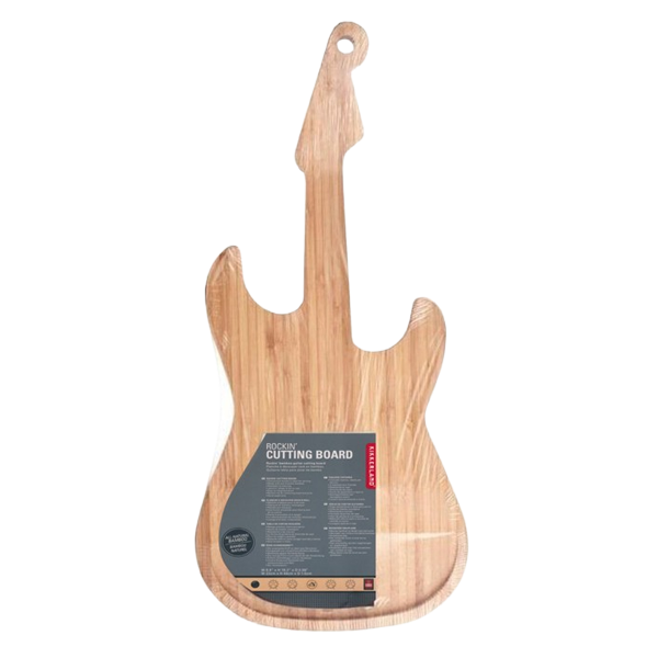 Snijplank - Kookaccessoire - Gitaar vorm - 100% Bamboe (Kikkerland)