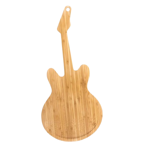 Snijplank - Kookaccessoire - Gitaar vorm - 100% Bamboe (Kikkerland) - Afbeelding 3