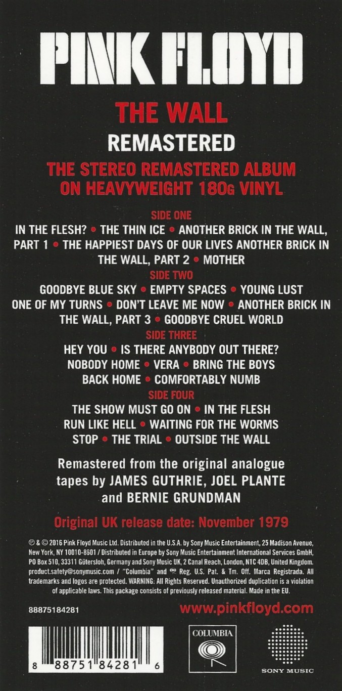 Pink Floyd - The Wall Remastered/Reissue (2lp) - Afbeelding 3