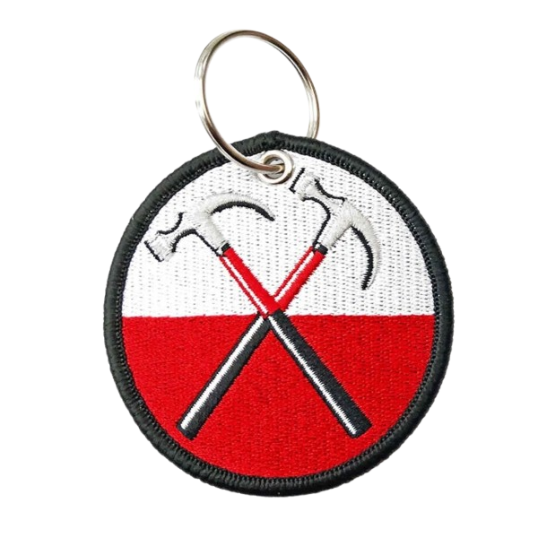 Pink Floyd - The Wall Hammers sleutelhanger zwarte border
