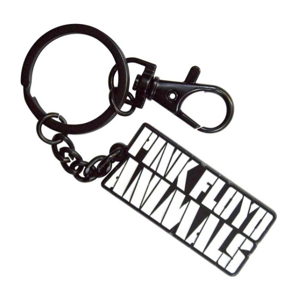 Pink Floyd - Animals Mono Text Logo Sleutelhanger - Wit op zwart (nr.6)