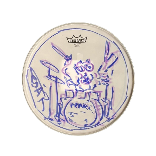 Drumvel (5) beschilderd en gesigneerd door Cesar Zuiderwijk