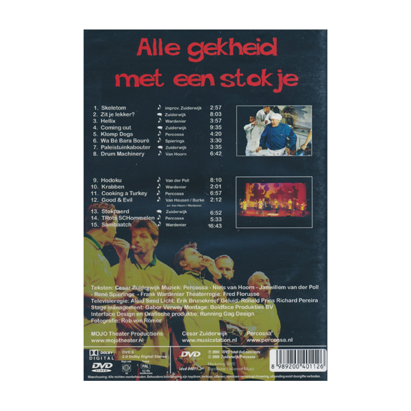Alle Gekheid Met Een Stokje - Cesar Zuiderwijk & Percossa (DVD) - Afbeelding 2