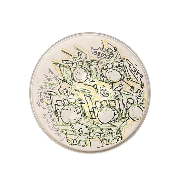 Drumvel (2) beschilderd en gesigneerd door Cesar Zuiderwijk