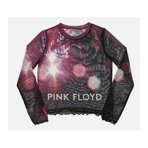 Pink Floyd - Knebworth '90 Long Sleeve Mesh Crop Top  (dames shirt)